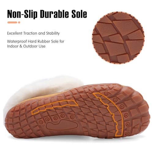 Barerun Womens Moccasin Snow Boots Warm Winter Boots Ankle Boots for Women Outdoor Fur Lined Womens Shoes Slippers