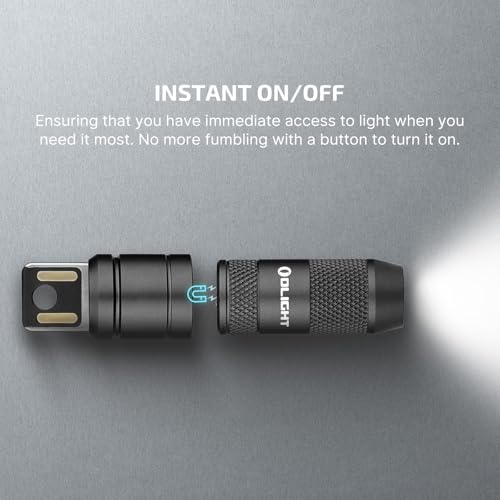 OLIGHT IMINI 2 EDC Rechargeable Keychain Flashlight, 50 Lumens Compact and Portable Mini LED Keyring Lights with Built-in ...