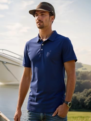 Men's Golf Polo Shirts for Men Short Dry Fit Mens Casual Shirts Short Sleeve for Outdoor Sports Athletic Polos POLO04
