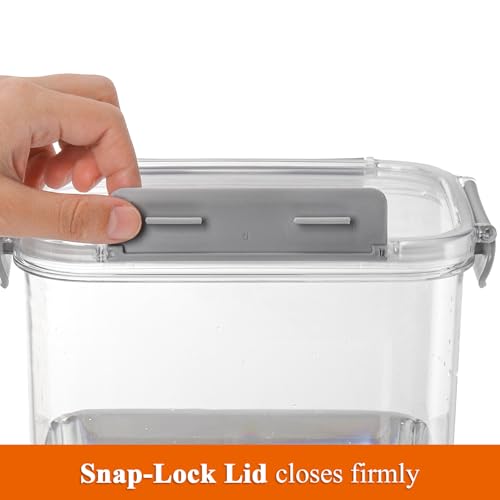 Elsjoy 1.2 Gallon Plastic Drink Dispenser with Spigot, Cold Beverage Dispenser Fridge Drink Container for Iced Tea, Lemona...