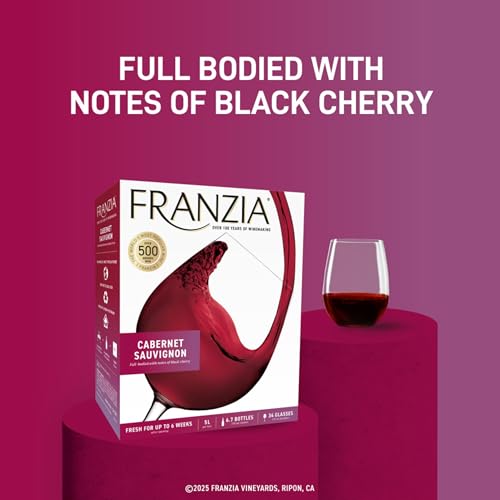 Franzia Cabernet Sauvignon, Red Wine, 5 Liters