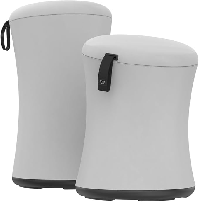 TopJob Boba Chair Stylish Active Wobble Stool, ADHD Chair, Improves Posture and Focus, Ergonomic with Height Adjustable Stool for Adults Children for Home Office, Study Room (Urban Fog)