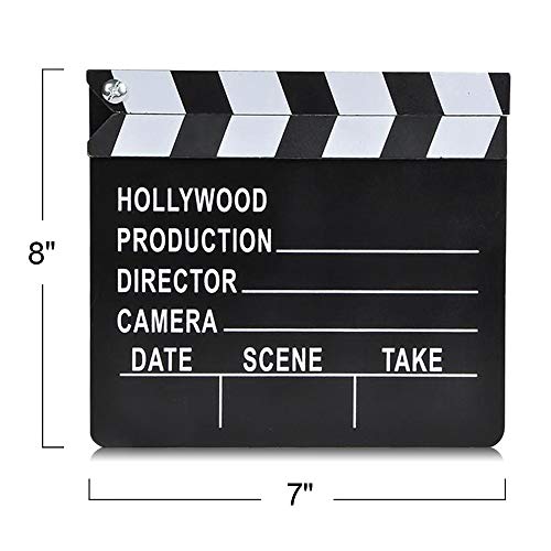 ArtCreativity Movie Clapboard, Hollywood Movie Theme Party Decorations, Academy Awards Party Supplies and Film Décor, Slat...