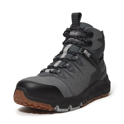 Timberland PRO Tempe, Men's, Grey, Alloy Toe,EH, WP, Slip Resistant, 6 Inch Work Boot