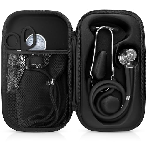 ASA TECHMED Medical Starter Kit – Stethoscope, Durable Blood Pressure Monitor, EMT Shears & Protective Carrying Case – Ide...