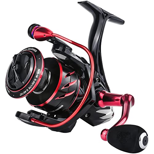 RUNCL Spinning Fishing Reel ANCOHUMA, Powerful 26 LB Max Drag, 7+1 Stainless BB, 6.2:1 CNC Aluminum Alloy Spool, Unique Sm...