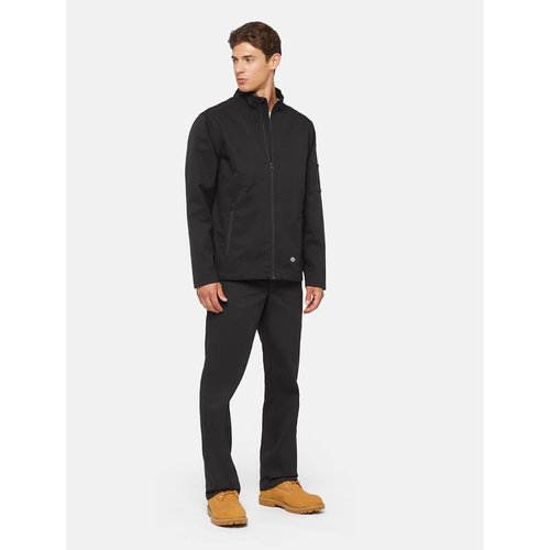 Dickies Men's Zippered Softshell Jacket, Black, M