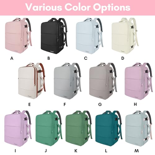 Taygeer Travel Backpack for Women, Carry On Backpack with USB Charging Port & Shoe Pouch, TSA 15.6inch Laptop Mochila Flig...