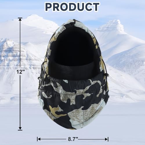 Balaclava Ski Mask for Men, Lining Windproof Ski Face Mask for Women, Adjustable Winter Cold Weather Face Cover