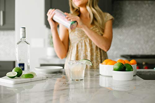 Simple Modern Cocktail Shaker Set with Jigger Lid | Stainless Steel Boston Shaker Insulated Martini Mixer for Mocktails | ...