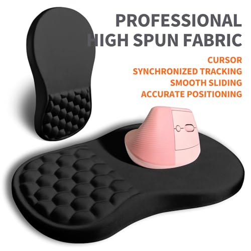 Armanza Ergonomic Joint Wrist Support Mouse Pad with Memory Foam Cushion Massage Bump, Carpal Tunnel Pain Relief Mousepad ...