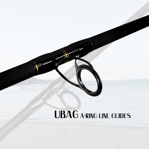 Fiblink Surf Spinning Fishing Rod 2 Piece Carbon Fiber Portable Travel Spinning Rod (10-Feet & 12-Feet)
