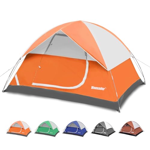 MANSADER Camping Tent, Waterproof 2/3/4 Person Tents for Camping, Lightweight Easy Set Up Outdoor Hiking Tent Backpacking ...