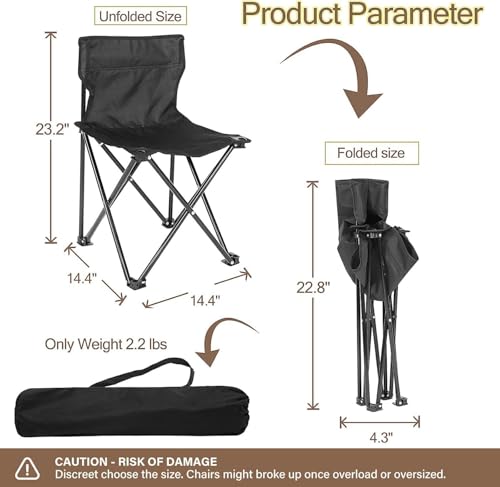 Simple Deluxe Portable Camping Chair, Ultralight & Compact, Backpacking Chair, Folding Camping Chairs for Outdoor Camp, Tr...