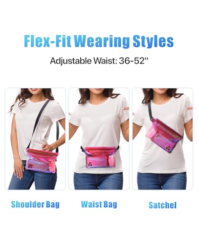 F-color Waterproof Fanny Pack - Cruise Essentials 2026 - Waterproof Pouch with Adjustable Waist Strap, Triple Zipper Roll-...