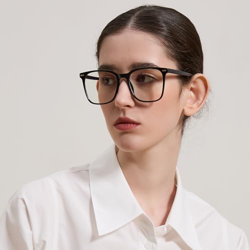 MACJERO Oversized Square Blue Light Blocking Glasses for Women Men, Anti-Fatigue Computer Monitor Gaming Glasses Reduce Ey...