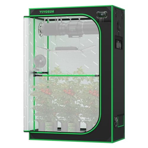 VIVOSUN PRO Grow Tent 2x4 Indoor Grow Tent with Thick 1 inch Poles Strengthened High Reflective Mylar Oxford Fabric Extra ...