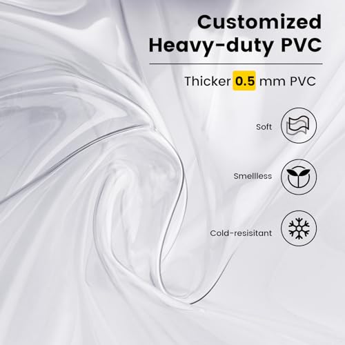 Vorspack Clear Backpack Heavy Duty PVC Transparent Backpack with Reinforced Strap Stitches & Large Capacity for College Wo...