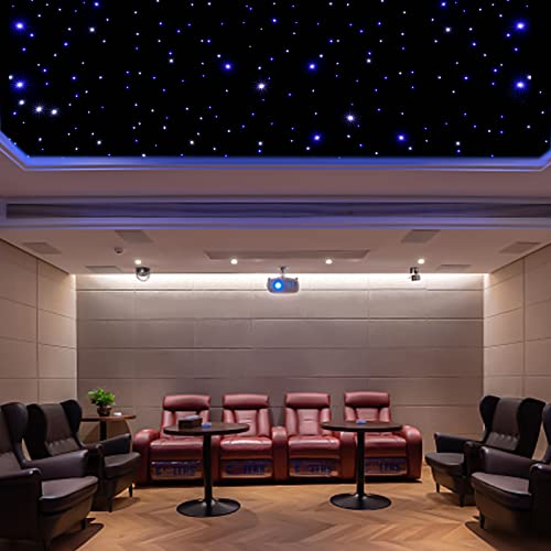 WUPYI LED Backdrop 10ft x 20ft LED Stage Sky Cloth Background Blue and White Star Curtain DMX Control for Wedding Party Ba...