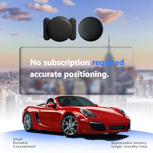 Super Magnetic! 360 Days of Battery Life! Apple Find My Subscription-Free GPS Car Locator - Waterproof and Drop-Proof, Ste...
