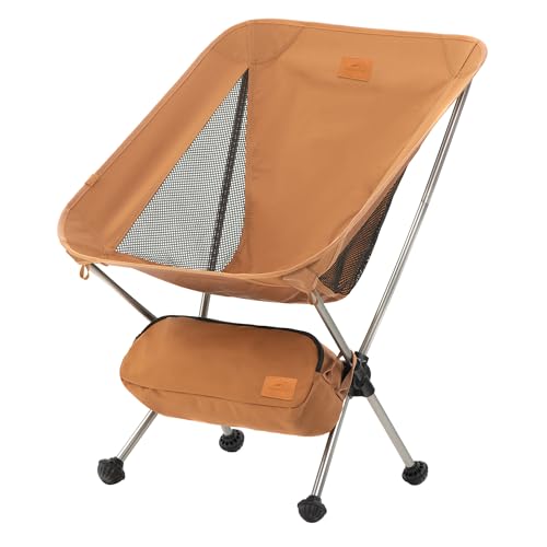 Naturehike YL08 Ultralight Camping Chair, 2.38 LBS Portable Backpacking Chair with Anti-Sinking Feet, Lightweight Compact ...