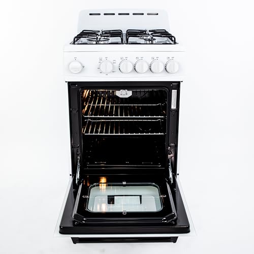 Avanti Gas Range Oven, Compact Freestanding Design, 4 Sealed Burners with Electronic Ignition, 2.1 Cu.Ft. Capacity Feature...