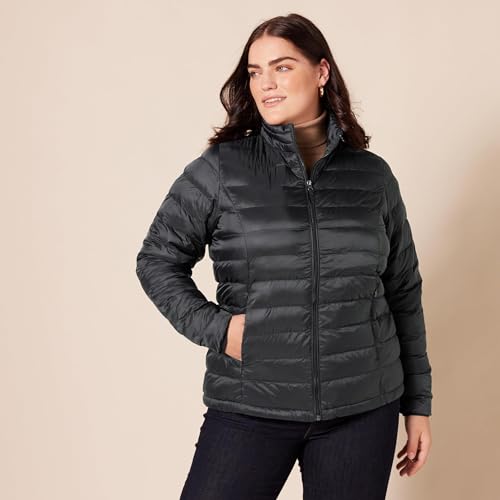 Amazon Essentials womens Lightweight Long-Sleeve Water-Resistant Packable Puffer Jacket (Available in Plus Size)