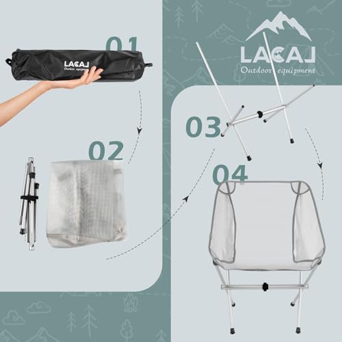 G2 GO2GETHER Ultra-Light Folding Camping Chair, All-Aluminum Frame, Surper Breathable Fabric, Easy to Carry, Compact Stora...