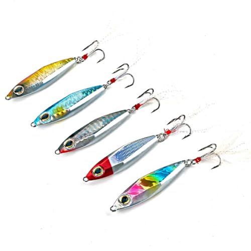 Sougayilang Jigs Fishing Lures Sinking Metal Spoons Micro Jigging Bait