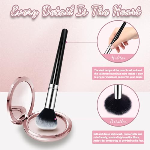 Makeup Brush Set, Premium Synthetic 14 Pcs Makeup Brushes, Travel Makeup Brush Set for Foundation, Concealer, Blush and Ey...