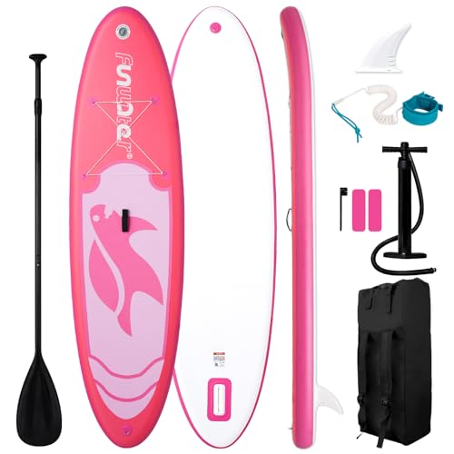 FunWater Inflatable Stand Up Paddle Board 10'6"/11"/11'6" Paddle Board for Adults & Youth, Paddleboards Inflatable with Pr...