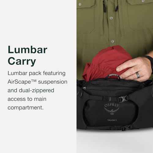 Osprey Talon 6L Men's Lumbar Hiking Waist Pack - Fanny Pack with Water Bottle Holders
