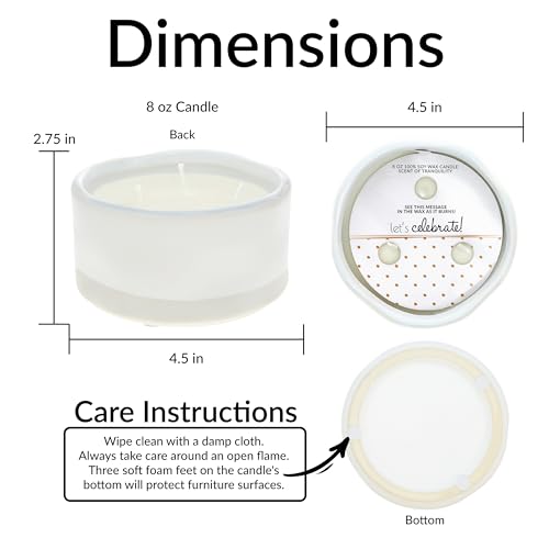 Pavilion - 25 Years - 8 oz Triple Wick Wax Reveal Hidden Message Let's Celebrate Unique Wedding Anniversary Wife Husband Happy Couple Celebratory Present Gift