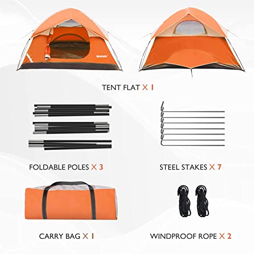 MANSADER Camping Tent, Waterproof 2/3/4 Person Tents for Camping, Lightweight Easy Set Up Outdoor Hiking Tent Backpacking ...