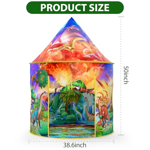 Wilwolfer Dinosaur Tent for Kids: Dinosaur Toys for Kids - Indoor Play Tent for Toddlers and Baby - Great Gift for Boys an...