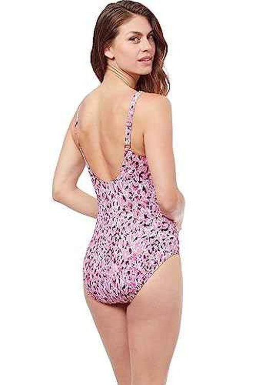 Profile by Gottex Women's Standard Pretty Wild D-Cup One Piece, Multi/Pink