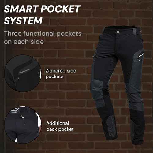 PUMA Workwear Pro-One Outdoor Hiking Pants Men - Breathable & Durable - Partially Water-Repellent - Ripstop Cargo Pants