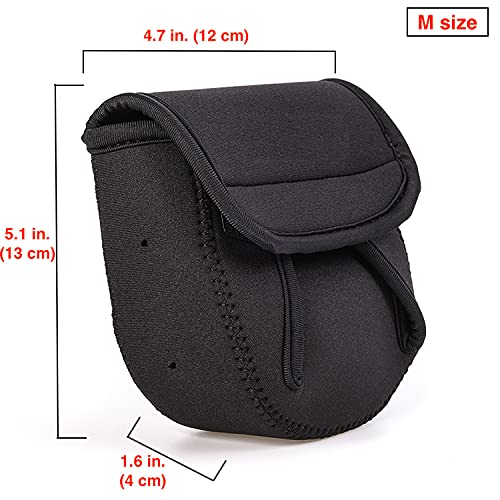 FASANIY Fishing Reel Cover Protective Bag Trolling Spinning Reel Baitcasting Protective Case Pouch Sleeve 3 Size 2Pack (L ...