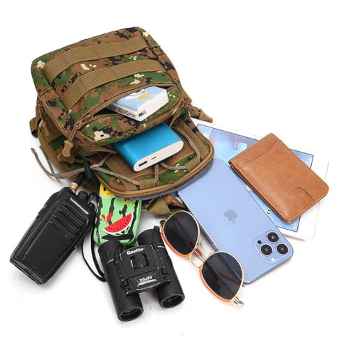 Viriber Tactical Backpack, Waterproof Military Cross-body Molle Sling Shoulder Backpack Chest Bag for Outdoor Every Day Ca...