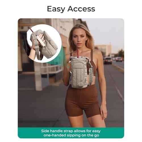 BAGSMART Water Bottle Holder Bag with Strap, 40/32 oz Crossbody Bag Gym Accessories, Sling Purses for Women