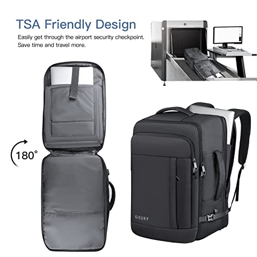 Gieury Carry On Backpack, 50L Travel Backpack, Luggage Backpack TSA Flight Approved Laptop Backpack for Men & Women, Large...