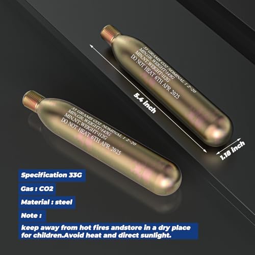 33G Co2 Cartridge Cylinder for Life Vest,Accessory for C02 PFD Rearming Kit,for Auto/Manual Inflating Life Jacket,for Adul...