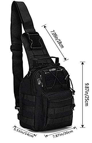 BORED? PARACORD! Black Outdoor Tactical Backpack, Military Sport Pack Shoulder Daypack for Camping, Hiking, Trekking, Rove...