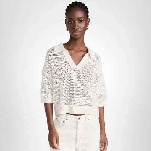 Velvet Women's York Pullover, Milk, Off White, L