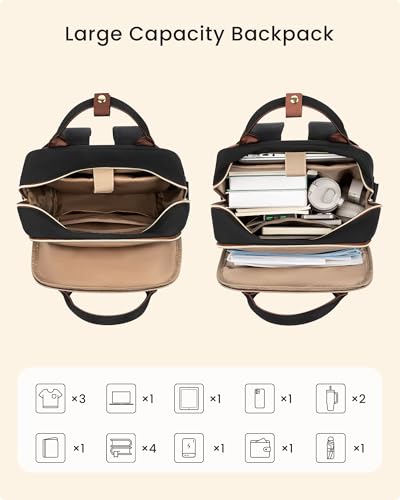 LOVEVOOK Laptop Backpack for Women with Giant Tumbler Holder Pocket, 15.6 inch Travel Work Backpack Purse for Teacher Nurs...