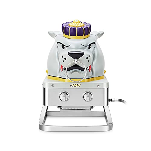 JMU Duke Dog Portable Propane Gas Grill, 16,000 BTU Tabletop Barbecue Grill with 2 Burners, Dual Temperature Control Ideal...