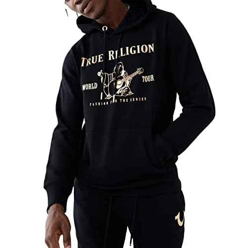 True Religion Men's Metallic Buddha Fleece Hoodie