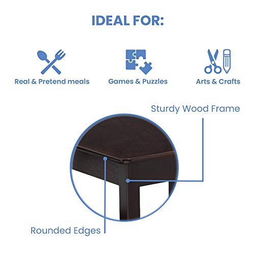 Delta Children MySize Kids Wood Table and Chair Set (2 Chairs Included) - Ideal for Arts & Crafts, Snack Time, Homework & ...