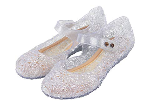 GUGUYeah Princess Mary Jane Jelly Shoes, Ballet Flats Cosplay Birthday Party Dress Up Sandals for Little Girls, Toddler or...