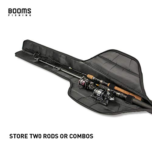 Booms Fishing PB1 Fishing Rod Case, Portable Folding Fishing Pole Case, Fishing Spinning Rod Bag, Store Up to 2 Fishing Po...